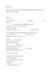 English Worksheet: Magic! Rude song