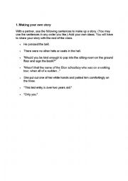 English Worksheet: activity for the landlady