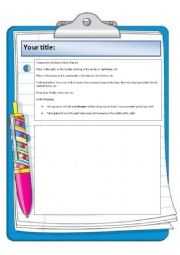 English Worksheet: Writing Framework