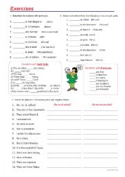 English Worksheet: To Be exercises