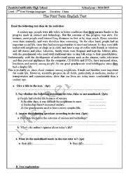 English Worksheet: Foreign languages test