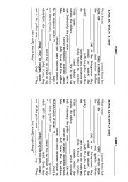 English Worksheet: Mixed Tenses Revision