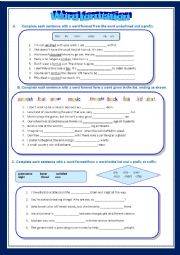 English Worksheet: Word formation_ Practice