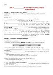 English Worksheet: Modals: could / may /might