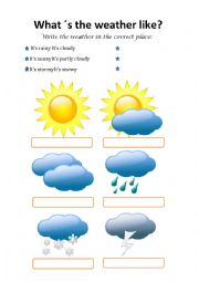 English Worksheet: The weather 