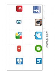 English Worksheet: social networks