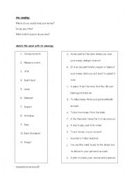 English Worksheet: A bank statement 