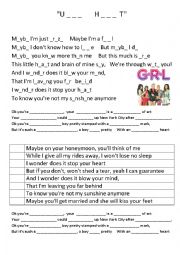 English Worksheet: UGLY HEART G.R.L a song