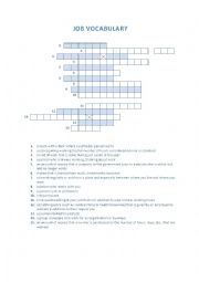 English Worksheet: JOB VOCABULARY