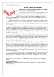 English Worksheet: reading and writing