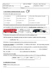 English Worksheet: MID OF TERM TEST 1  8th form