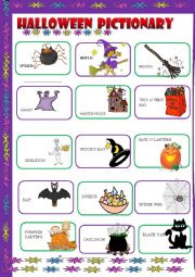 English Worksheet: Halloween pictionary