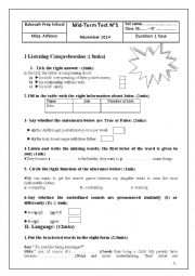 Mid-Term Test n1 9th form