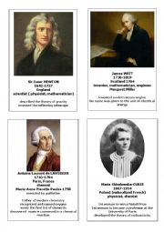 English Worksheet: Famous scientists 2
