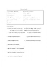English Worksheet: Prepositions of place
