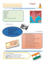English Worksheet: Webquest India