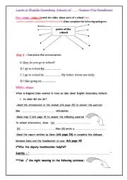 English Worksheet: Module 2 lesson 1 English secondary schools