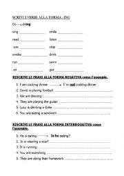 English Worksheet: present continuos 