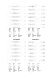 Food and Drinks Word Search