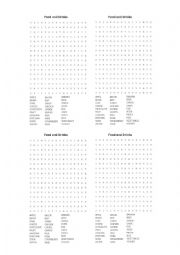 English Worksheet: Food and Drinks Word Search