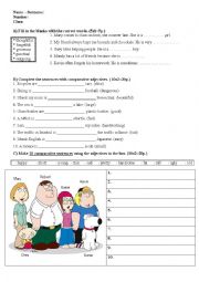 English Worksheet: An exam