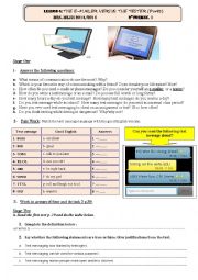 English Worksheet: Lesson 5 2nd Form: The e-mailer versus the texter Part 1