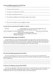 English Worksheet: passive voice 