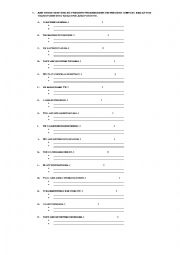 English Worksheet: present simple progressive