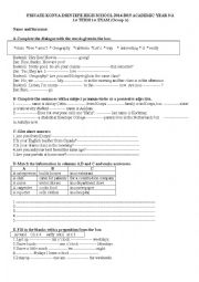English Worksheet: An Exam Paper for the 9th Grade Students