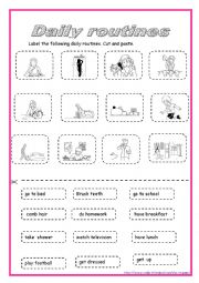 English Worksheet: 7th form Module 1 Section 4  How do you spend your day?