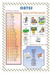 English Worksheet: Dates