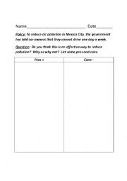 English Worksheet: 5 Themes of Geography 