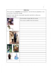 English Worksheet: Adjectives, comparative form