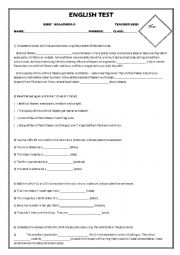 English Worksheet: passive voice