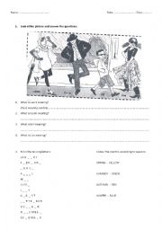 English Worksheet: Months, seasons and clothes