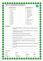 English Worksheet: IT IS A DISASTER! LOOK AFTER THE EARTH