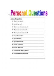Personal Questions