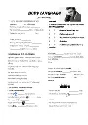 English Worksheet: Song Body Language by Jesse McCartney