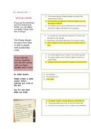 English Worksheet: PET EXAM_READING PART 1