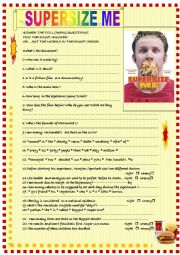 English Worksheet: Supersize me