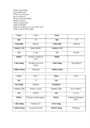 English Worksheet: Find the information