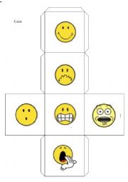 English Worksheet: Cube for feelings