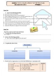 English Worksheet: Lesson 5 2nd Form: The e-mailer versus the texter Part 2