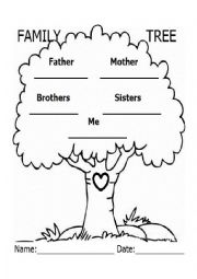 English Worksheet: My Family Tree
