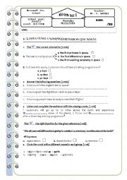 Mid-term test 1   for 4th form maths