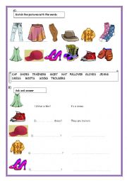 English Worksheet: Clothes