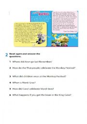 English Worksheet: A world of festivals