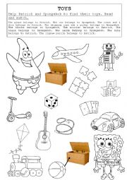 English Worksheet: TOYS. Matching activity (Reading or listening can be included)