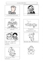 English Worksheet: classroom language