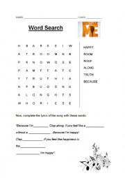 English Worksheet: Despicable me word search